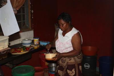Mama Malyeli in Mwanhala FDC kitchen